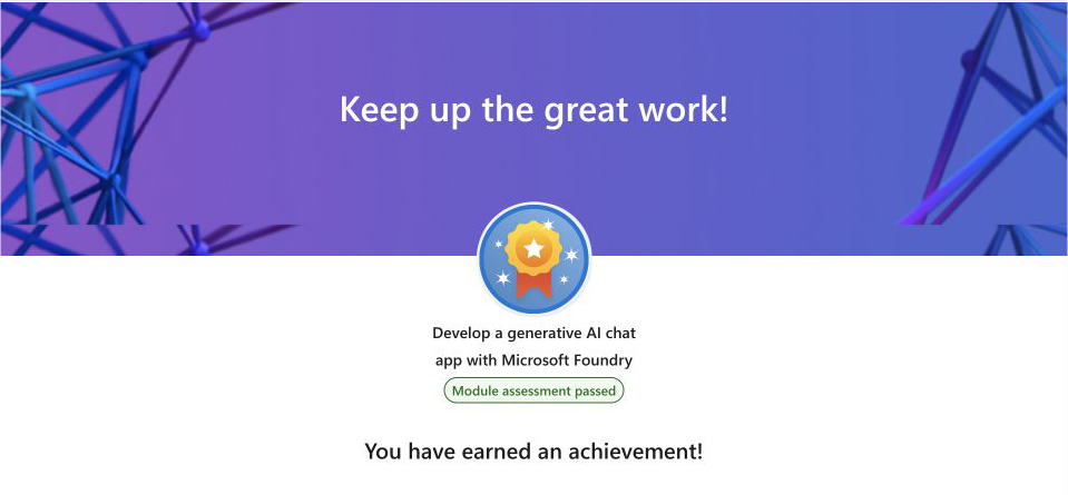 Develop a generative AI chat app with Microsoft Foundry — Microsoft Learn